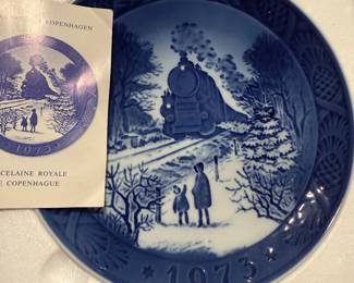 Royal Coppenhagen 1973 Train plate