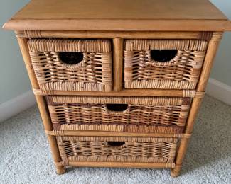 Rattan storage table