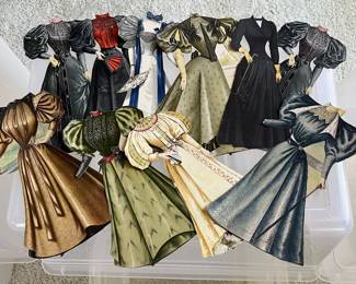antique paper doll clothes