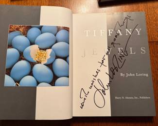 Signed copy of Tiffany Jewels coffee table book