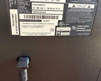 LG TV, model 43UK6090PUA