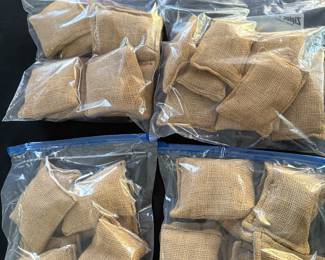 Vintage 1960s GI Joe sandbags (various sizes; no labels)