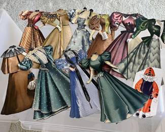 antique paper doll clothes