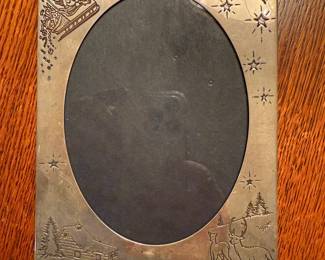 Tiffany & Co. Sterling Santa photo frame