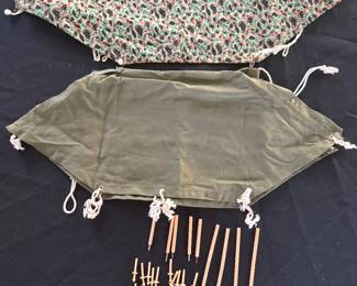 Vintage 1960s GI Joe tents, poles & stakes