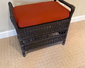 Rattan footstool