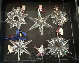 Swarovski crystal snowflake ornaments