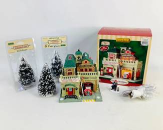 Small Christmas Village house with trees