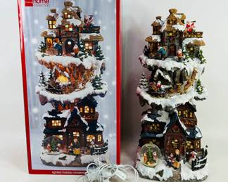 Tiny Christmas village tower