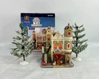 Christmas Village house with tree