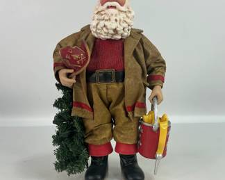 Santa firefighter figurine