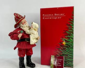 Firefighter Santa Figurine
