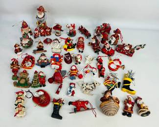 Variety of firefighter themed ornaments