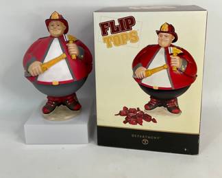 Chubby firefighter figurine