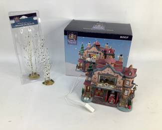 Christmas Village House and tree