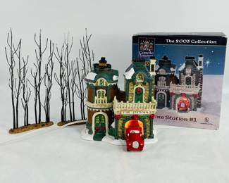 Christmas Village house and trees