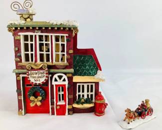 Christmas Village house and figurines