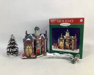 Christmas Village with tree