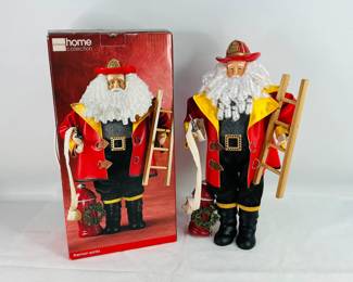 Santa Firefighter Figurine