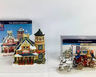 Christmas Village House and carriage figurine
