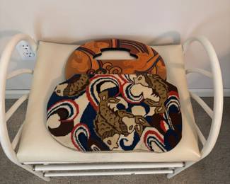 This koi carpet and lacquered wooden purse is EVERYTHING!