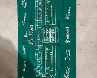 Top off of a vintage craps table in Las Vegas!