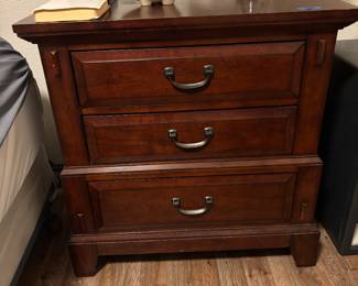 One of two Broyhill nightstands