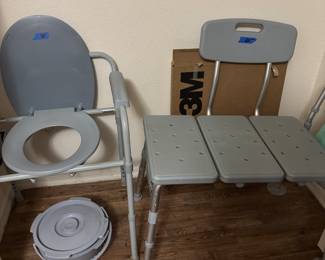 Portable toilet and shower chair