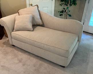 Large white chaise