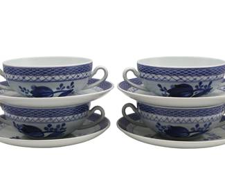Royal Copenhagen Soup bowl set, Tranquebar