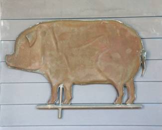Weather vane COPPER PIG, either a hanging or back to original use