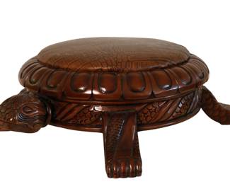Leather Turtle Foot Stools