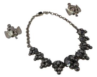 STERLING Grape necklace
