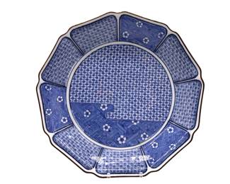 Octagonal Asian Blue & White serving dish