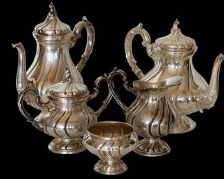 Vintage STERLING Peruvian 5 Piece Tea Set