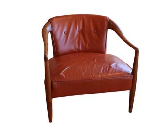  Mid Century Modern Leather Lounge Chair By Heritage