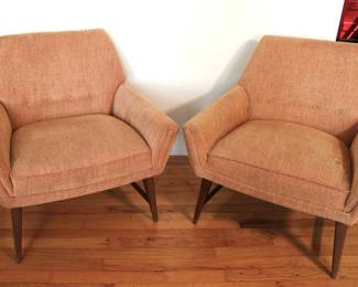 Selig Danish Modern Design 1960s Pair Of Lounge Chairs