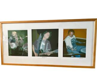 Vintage Lithograph Triptych "band Of Friends" Signed
