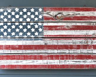 Hand-painted Flag on a wooden pallet 