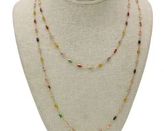 Gold colored crystal necklaces 