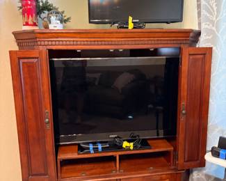 Solid Wood entertainment center. 