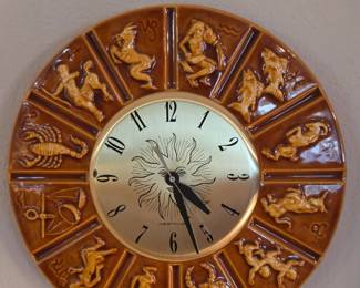 Mid Century Zodiac Clock