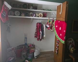 Christmas Tins and Socking Holders, Stockings, etc