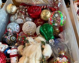 Delightful Christmas ornaments including tiffany