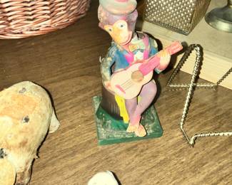 VINTAGE CELLULOID WIND-UP MONKEY