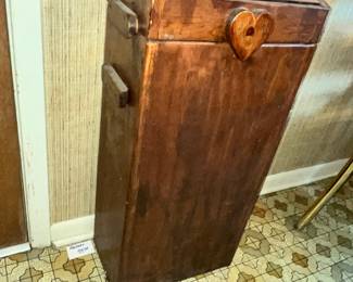 WOODEN TRASH BIN