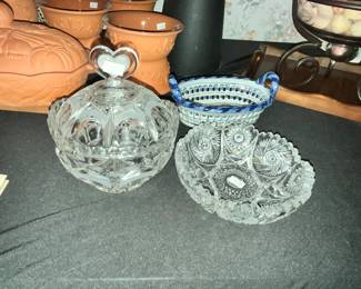CUT GLASS DISHES