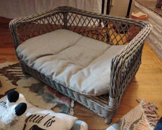 wicker dog bed