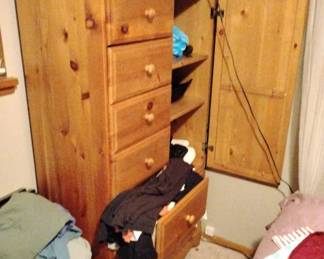 tall pine bedroom chest