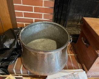 Large copper pot- ready to make some apple butter?